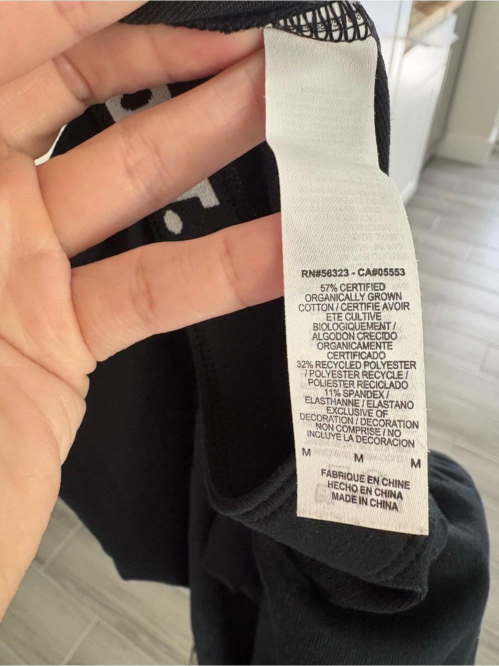 Nike Black Leggings with White Swoosh - Picture 4 of 4